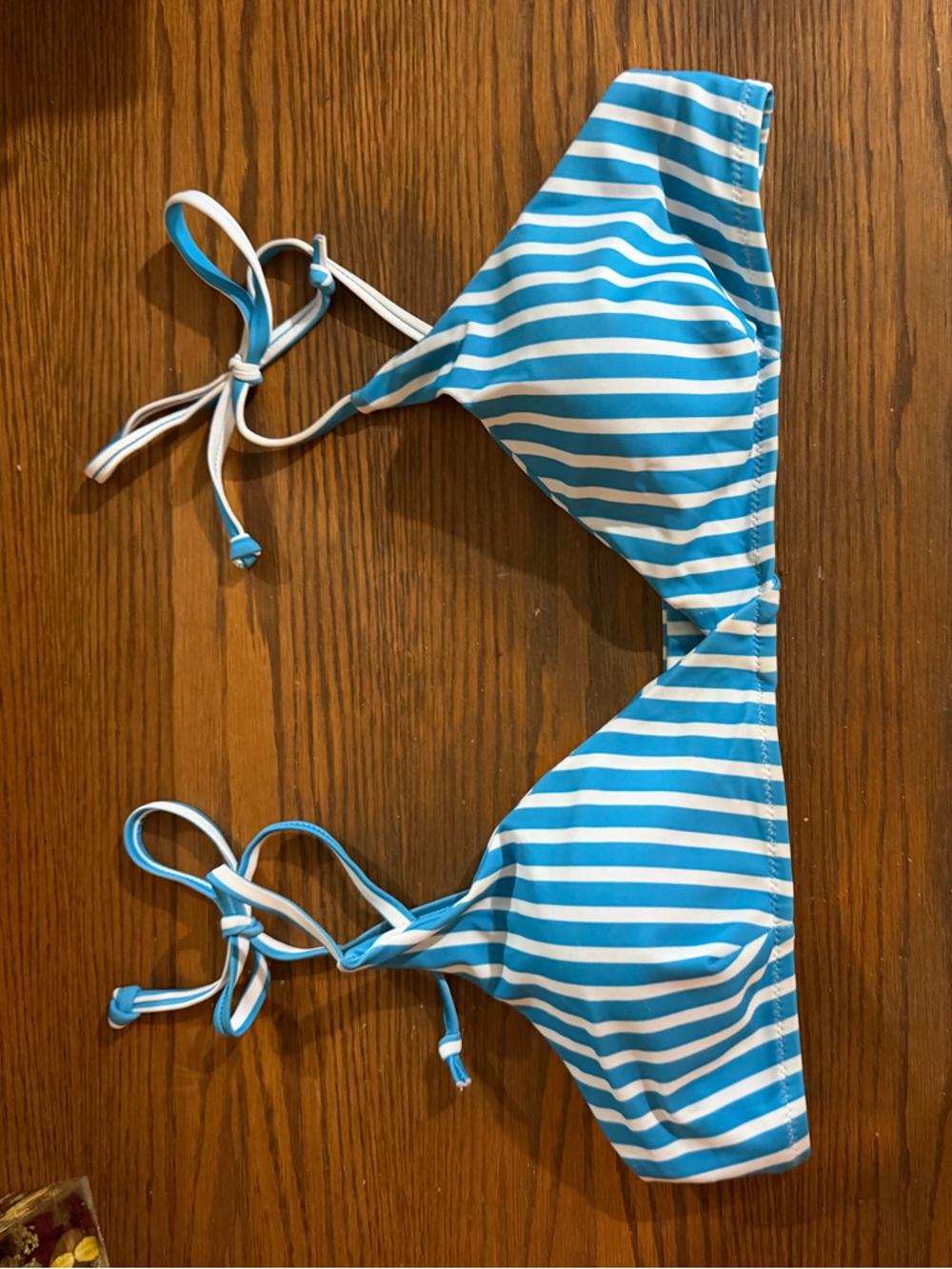 Striped Blue & White Bikini Set